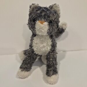 Douglas Plush Kitten Unisex 8" Grey Tuxedo Shaggy Stuffed Animal Cat